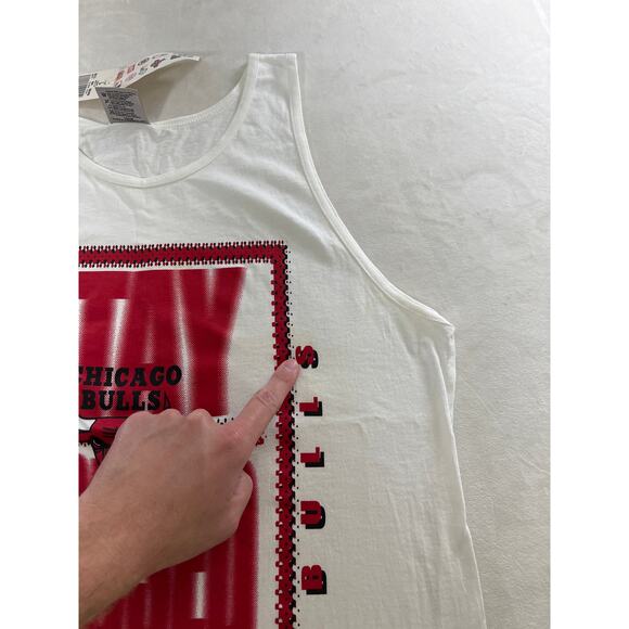 Vintage 90s Chicago Bulls Deadstock Single Stitch Tank Size Large NBA - Picture 5 of 7
